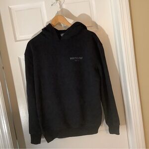 White fox vol. 3 hoodie in black with dark gray puffy writing euc size XXS